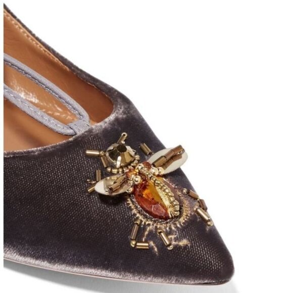 Aquazzura Christy Fauna Bee Embellished Flats 36.5 - Picture 10 of 10